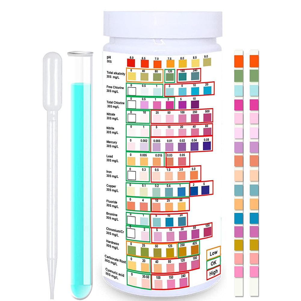 شرائط اختبار المياه لمياه الشر - مراجعة Water Testing Kit وسعره