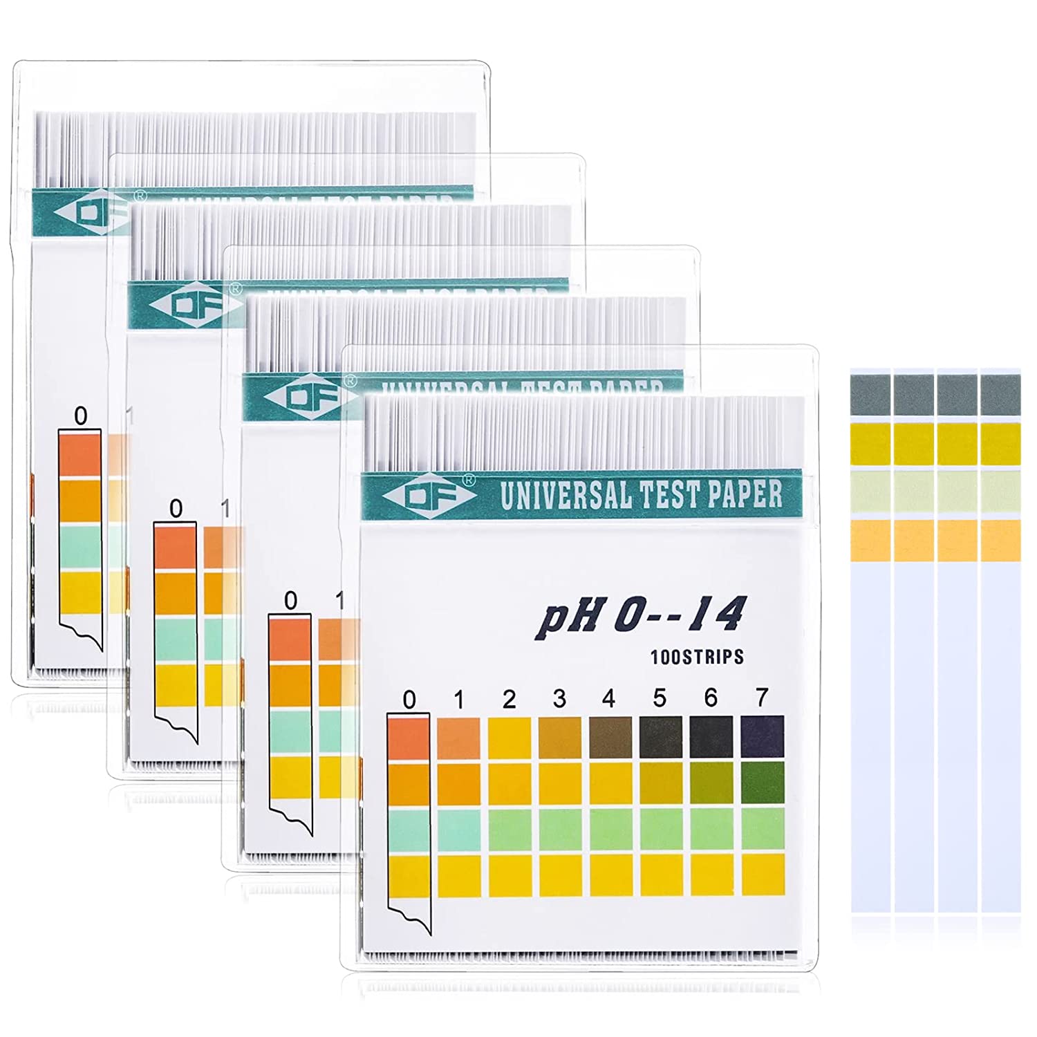 100 شرائط 0-14 PH مؤشر حمض قلو - مراجعة Water Testing Kit وسعره